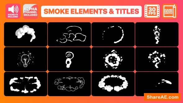 Videohive Flash FX Smoke Elements And Titles