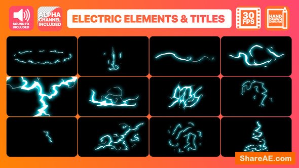 Videohive Flash FX Electric Elements And Titles