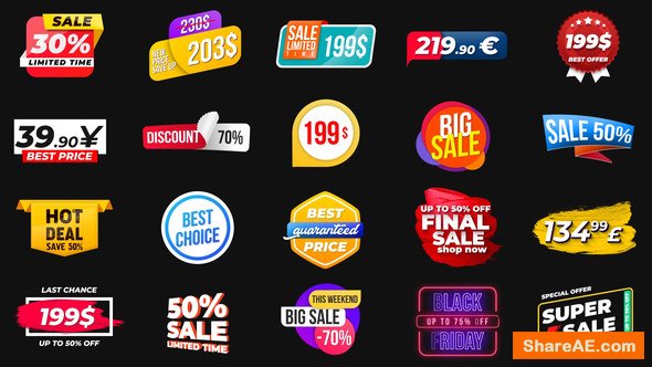Videohive Animated Labels & Prices