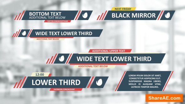 Videohive Flat Lines Lower Thirds