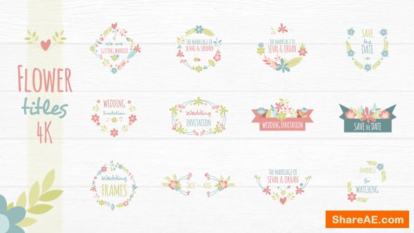 Videohive Flower Titles