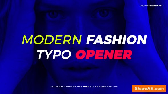 Videohive Modern Fashion Typo Opener