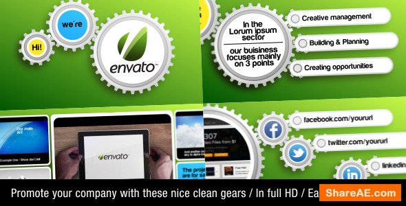 Videohive Clean Gear Company Promotion