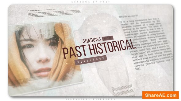 Videohive Shadows of Past Historical Slideshow
