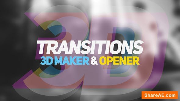 Videohive 3D Transitions, 3D Maker & Opener