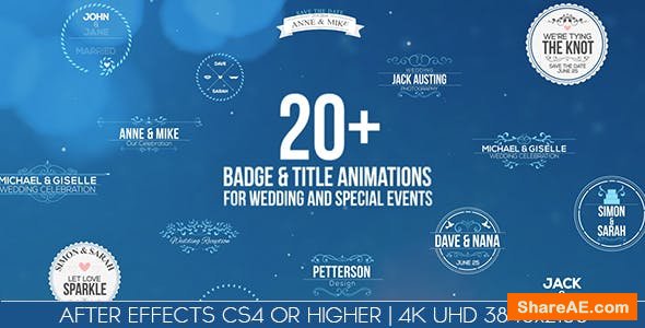 Videohive Badges / Title Animations For Wedding And Special Events