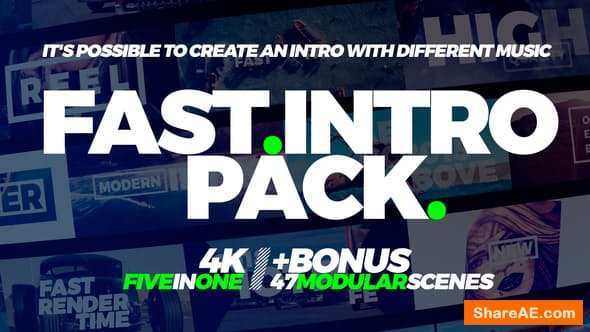 Videohive Fast Intro Pack 5in1