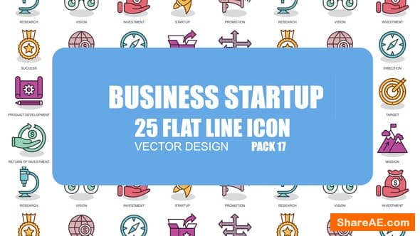 Videohive Business Startup - Flat Animation Icons