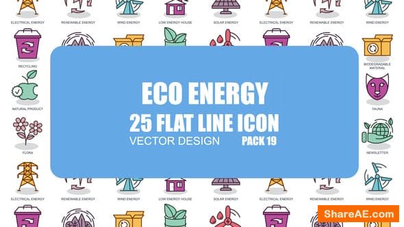 Videohive Eco Energy - Flat Animation Icons
