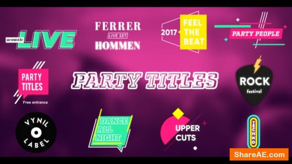 Videohive Party Titles (With Slideshow)