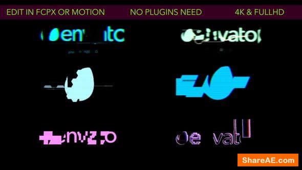 Videohive Glitch Logos - Apple Motion
