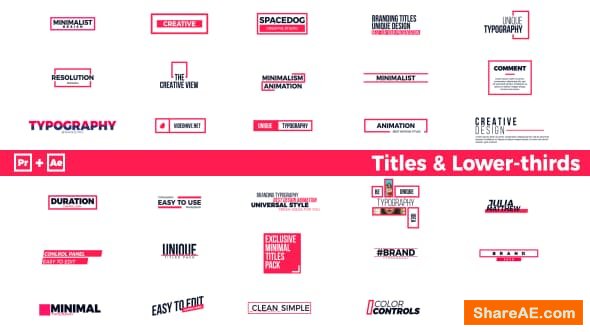 Videohive Essential Titles | Premiere Pro & After Effects