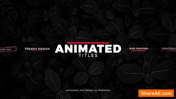 Videohive Animated Titles Pack