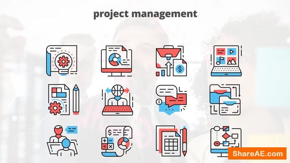 Videohive Project Managment – Thin Line Icons