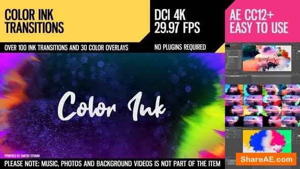 Videohive Color Ink Transitions