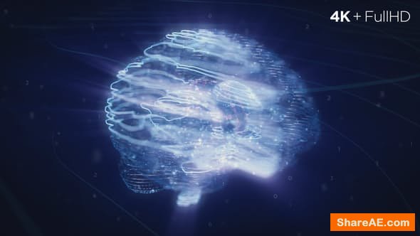 Videohive Digital AI Brain Logo Reveal