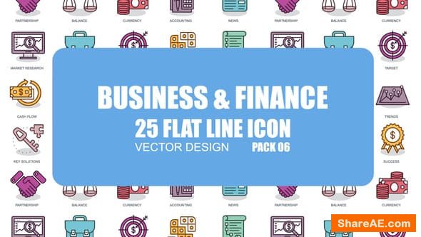 Videohive Business And Finance - Flat Animation Icons