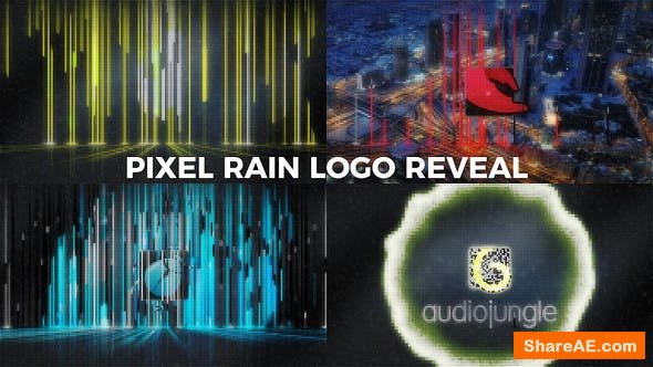 Videohive Pixel Rain Logo Reveal