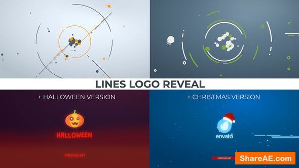 Videohive Lines Logo Reveal. +Christmas/Halloween ver