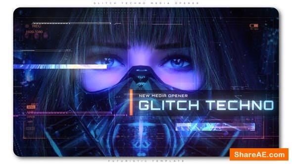 Videohive Glitch Techno Media Opener