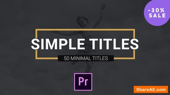Videohive Simple Titles l Lower Thirds - Premiere Pro