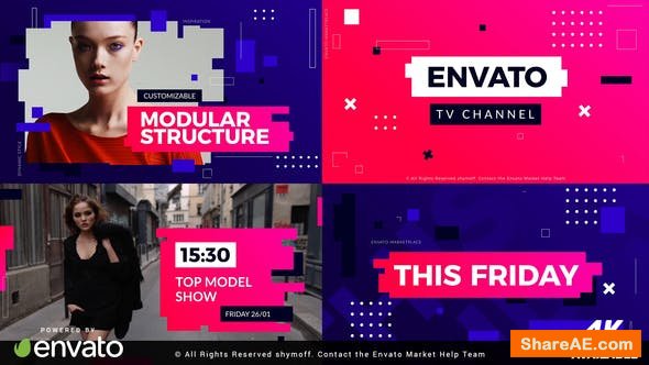 Videohive Active Glitch Broadcast Package