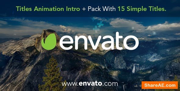 Videohive Titles Animation Intro and Pack With 15 Simple Titles