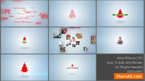 Videohive Typo & Video Christmas Logo Intro