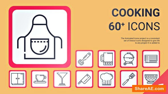 Videohive Cooking Icons and Elements