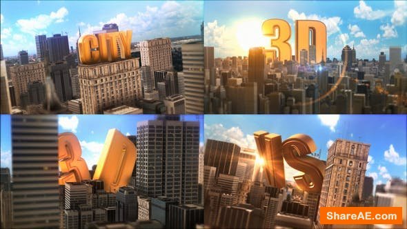 Videohive Epic Golden Title In City