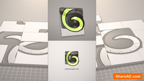 Videohive Cube Puzzle Logo Reveal