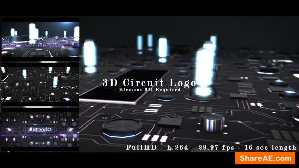 Videohive 3D Circuit Intro