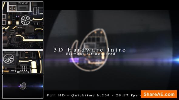 Videohive 3D Hardware Intro