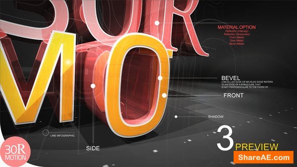 Videohive 3D Text Reveal