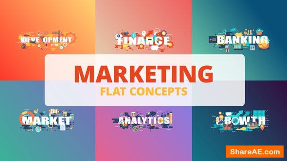 Videohive Marketing - Typography Flat Concept