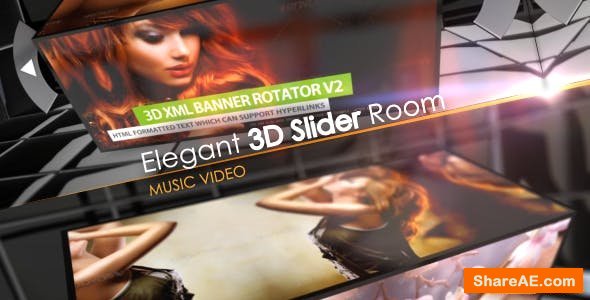 Videohive Elegant 3D Slider Room