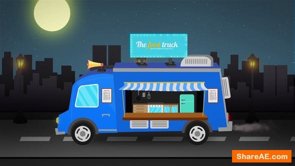Videohive Food Truck Logo Reveal