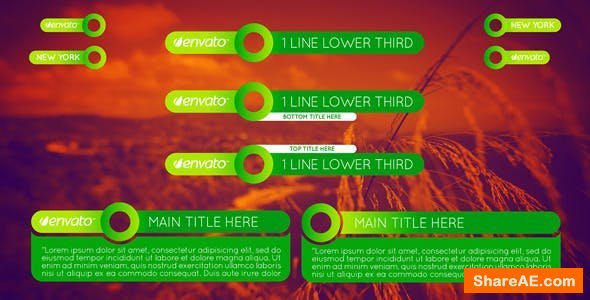 Videohive Colorful Lower Thirds Pack