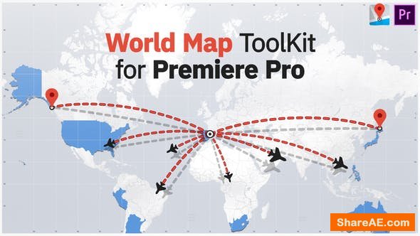 Videohive World Map ToolKit for Premiere Pro