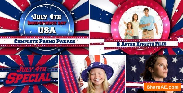 Videohive July 4th US Patriotic Broadcast Promo Pack
