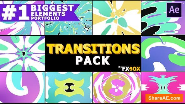 Videohive Colorful Cartoon Transitions | After Effects