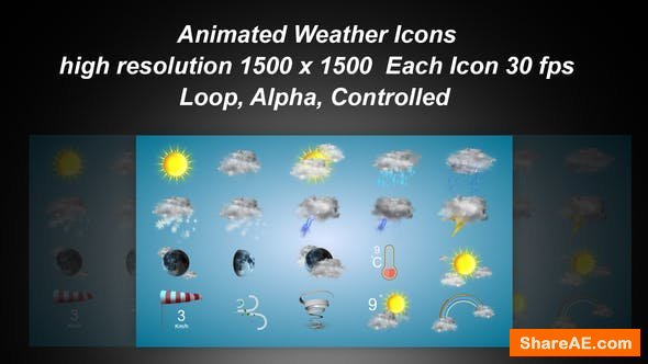 Videohive Weather Icons