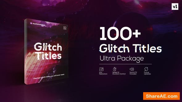 Videohive Glitch Titles Pack