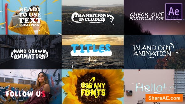 Videohive 2d Lyric Titles | After Effects Template