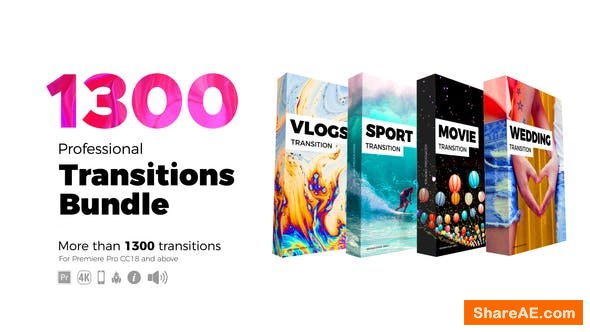 Videohive Transitions Bundle 4 in 1