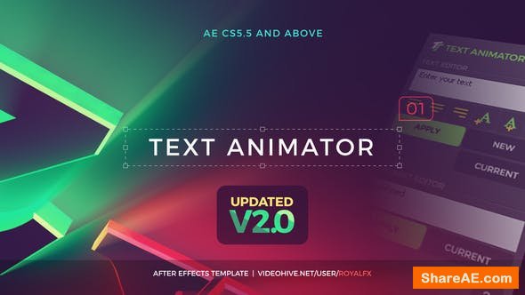 Videohive Text Animator 01: Creative Modern Titles v2