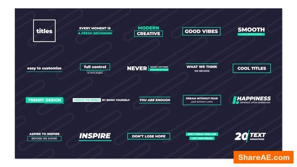 Videohive Cool Titles