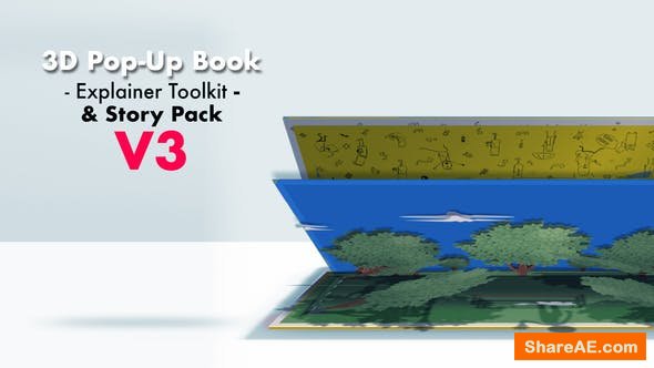 Videohive 3D Pop-Up Book Toolkit featuring Mister Cake | Toolkit & Story Construction Set V3