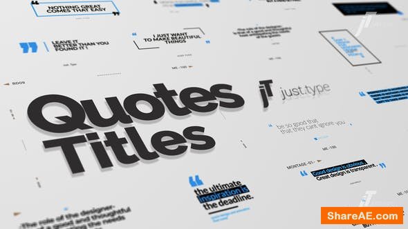 Videohive Just Type | Quote Titles