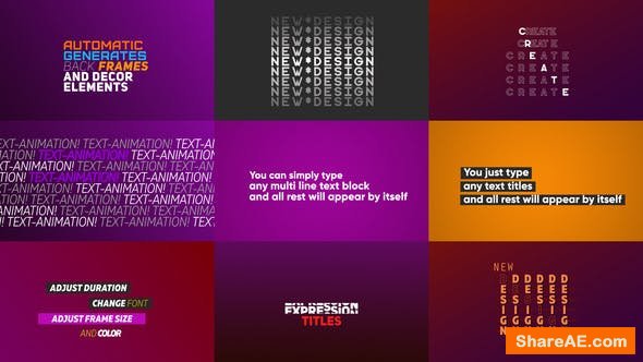 Videohive Expression Titles